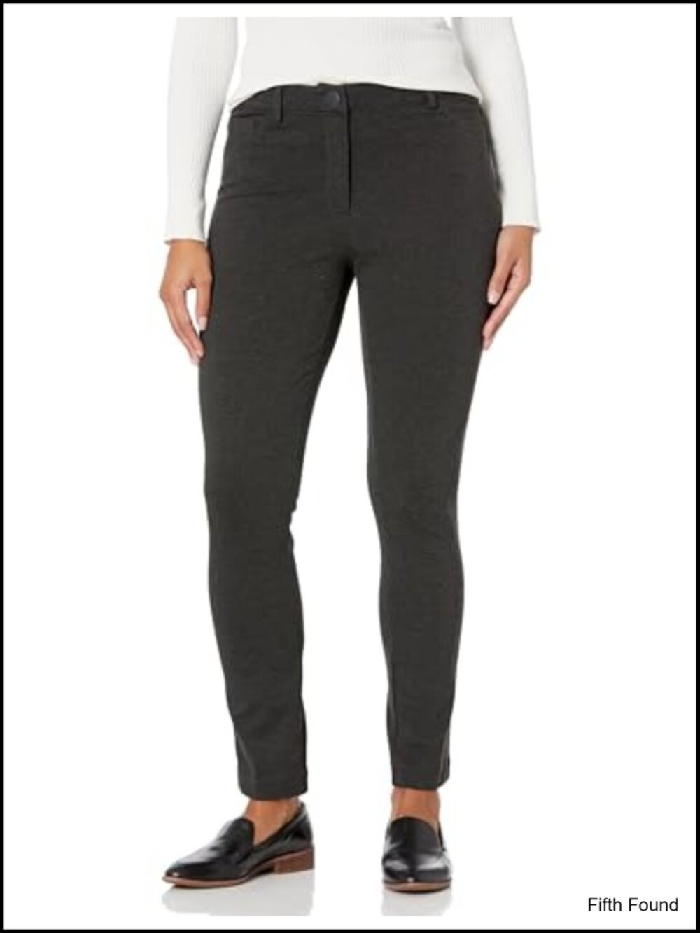 High Rise Skinny Knit Ponte Pants Stretch Pull On Casual Workwear